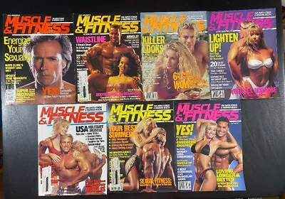 MUSCLE And FITNESS Body Building Magazines 7 Issue LOT All From 1991 • $36.95