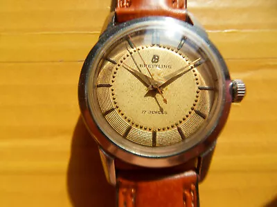 Vintage SWISS BREITLING 17 Jewels Manual Men's Watch1952's • $350