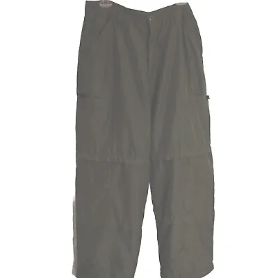 One Tough Brand OTB Pants Mens 34/32  Olive Green Cargo Zip Baggy Parachute Y2K • $17.42