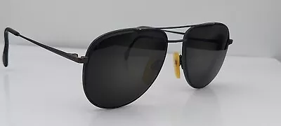 Vintage Metzler 7950 Black Gray Pilot Metal Sunglasses Germany FRAMES ONLY • $23.40