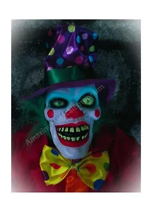 Halloween Animated Clown Hanging Talking Moving Light Up Eyes Party Prop Decor • £129.99