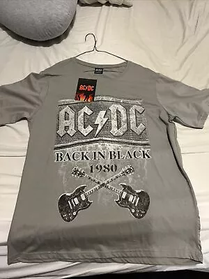 2013 AC/DC Back In Black Large Shirt Grey T-Shirt! • $25