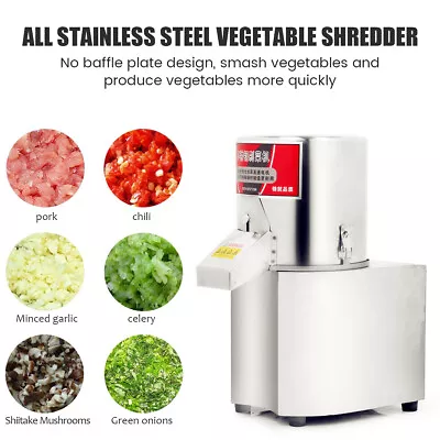 110V Electric Vegetable Chopper Stainless Steel Cutter Commercial Food Processor • $140.99