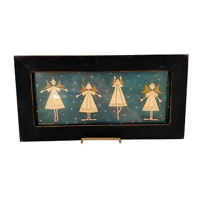 Warren Kimble Ballerina Angels Americana Print Framed Folk Art Girls Vtg Retro • $36.47