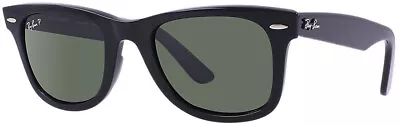 Ray-Ban Original Wayfarer Black Nylon Green Polarized Sunglasses RB2140 901/5854 • $132.96