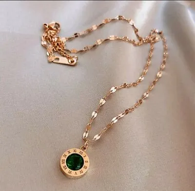 £3.99 • Buy Emerald Dark Green Jewellery Necklace Xmas Gift 