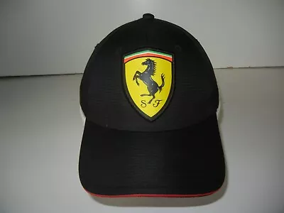 Official SCUDERIA FERRARI Black F1 RACING TEAM HAT Formula-1 Fan Baseball Cap • $29.99