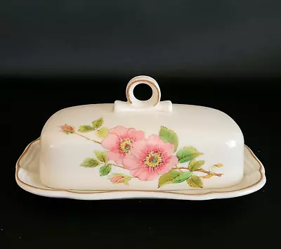 Rose Petals By Mikasa Heritage VTG Stoneware 1/4 Lb. Covered Butter Dish F 2003 • $39.95