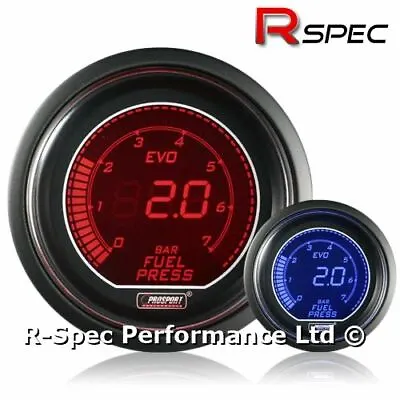 GENUINE Prosport 52mm Evo Blue / Red Display LCD Digital Fuel Pressure Gauge BAR • $158.60