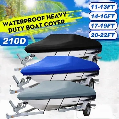 £39 • Buy Heavy Duty Boat Cover Waterproof Speed Boat Fish Ski Marine UV Proof Anti Rot