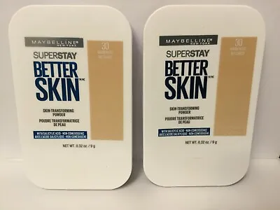 LOT OF 2 Maybelline Superstay Better Skin Skin-Transforming Powder #30 Warm Nude • $27.16