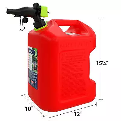 5 Gallon Smart Control Dual Handle Gas Can FSCG571W Red Fuel • $21.98