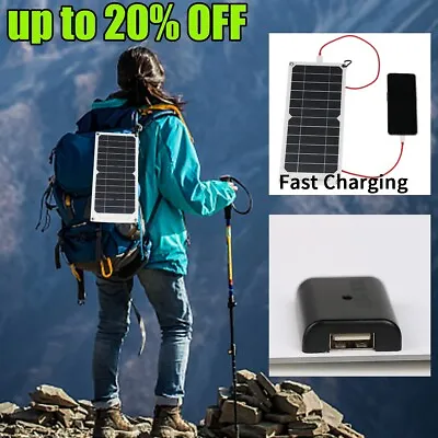 £9.93 • Buy Solar Panel Kit Fast Charge USB Emergency Charging Outdoor Charger Battery UK***