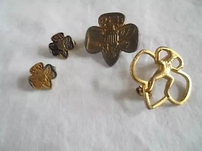 Lot Of 4 Vintage Girl Scout Emblem Pins Including Brownie • $9.99