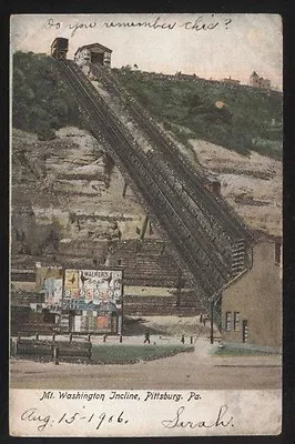 Postcard PITTSBURGH Pennsylvania/PA  Walkers Soap Broadside Ad At Incline 1906 • $12.99