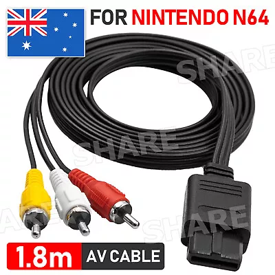 RCA AV Audio Video Composite Cable Cord For SUPER SNES GAMECUBE GC NINTENDO N64 • $5.45