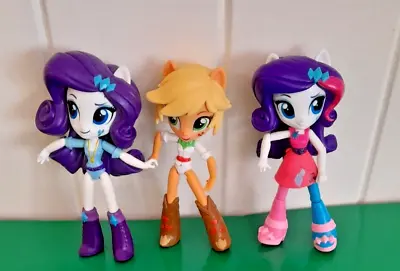 My Little Pony Equestria Girls Mini Dolls X3 (Apple Rarity RARITY Rainbow Rock • $18