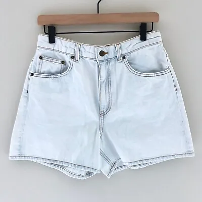 NEW ZARA Size 8 Hi Rise Denim Shorts Light Wash • $15.99
