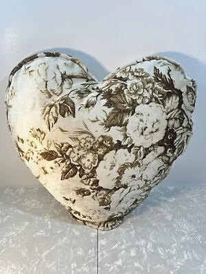 Vintage MCM Velour Heart Shaped Pillow 16” MOD • $52