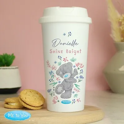 Personalised Me To You Floral Insulated Reusable Eco Travel Cup Coffee Drink • £16.95