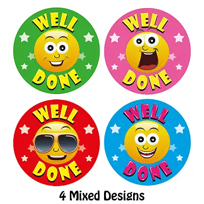 £2.85 • Buy 144 X Well Done Reward Stickers, Smile Face, School Teachers Award, Parents Kids
