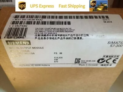 6ES7322-1BL00-4AA2 Siemens Module 6ES7322-1BL00-4AA2 UPS Expedited Shipping • $730.55