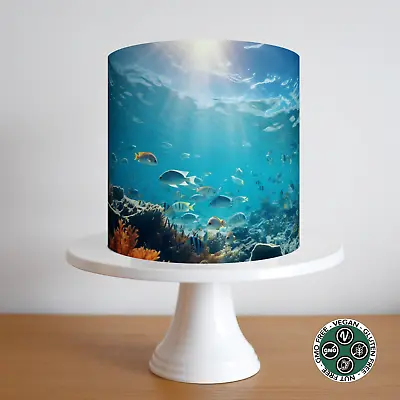 Sea Fish Ocean Cake Topper Border Strip Pattern Wrap Party Deco Edible Birthday • £6.49