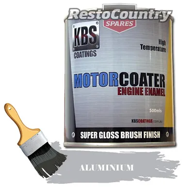 KBS Motor Coater Engine Enamel 500mls ALUMINIUM High Temperature Paint • $85.50
