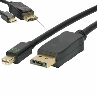 Mini DisplayPort To DisplayPort Cable Mini DP To DP Adapter HD Video 4K 2k 6FT • $6.75