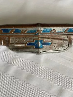 $55 • Buy VINTAGE 1952 Chevy Style Line Deluxe Hood Emblem 52 Chevrolet. *USED*