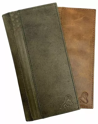 Genuine Leather Checkbook Cover For Men & Women Checkbook Holder Wallet RFID Blo • $19.99