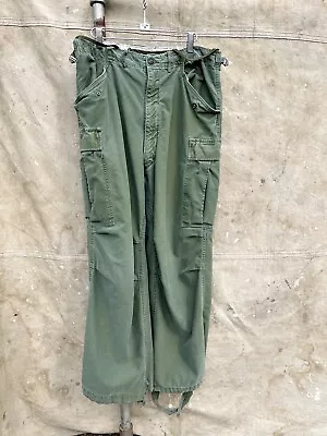 Vtg M65 Field Trousers Pants 34x28 Vietnam War US Army Medium Military 60s 70s • $9.99