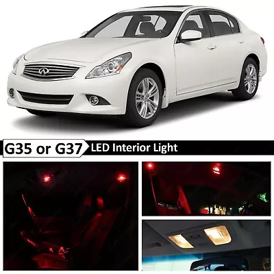 16x Red Interior LED Lights Package For 2007-2014 Infiniti G35 G37 Coupe Sedan • $14.99