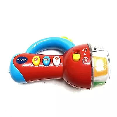 Kids VTech Spin And Learn Color Flashlight VTech Red ABC Music Lights A2 • $10.95
