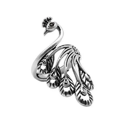 $13.74 • Buy Elegant 925 Sterling Silver Charm Fashion Phoenix Peacock Ring One Size Fit All