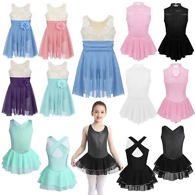 £3.59 • Buy Children Girls Figure Ice Skating Dress Roller Skating Costumes Ballet Dancewear