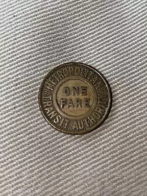 Vintage 1950’s - 1960’s Boston MTA Metropolitan Transit Authority One Fare Token • $11