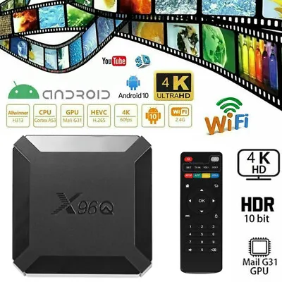 Android 10.0 TV Box X96Q Quad Core HD 4K Media Stream Player Mini PC Dual WiFi • $24.72