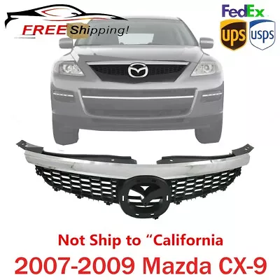 New Grille For 2007-2009 Mazda CX-9 Front Black Plastic MA1200184 • $130.70