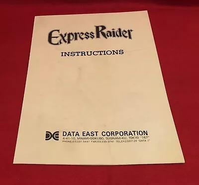 Data East Express Raider Arcade PCB Instructions Booklet • £16.99