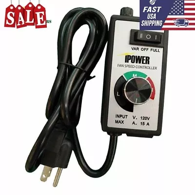 IPower Variable Speed Controller Electric Motor Rheostat Inline Fan HVAC Control • $18.99