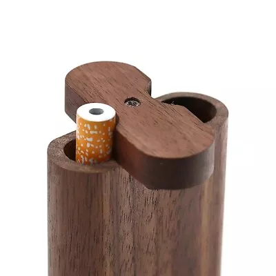 Fancy Wood 4  Dugout + BONUS 2 Pcs (two)  Metal Tobacco Cig One Hitter Pipes !!! • $7.75