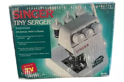 Singer Tiny Serger Overedging Sewing Machine Model TS380A Used With Box Tested • $73.90