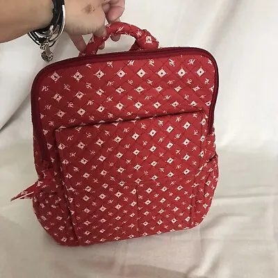 Ms. Millie Quilted Backpack Purse Diaper Bag Red Quilt Bag Tote Carryon USA • $22.99