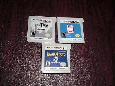 Rayman 3D + Shifting World + Big Hero 6 Game For Nintendo 3DS System Console! • $24.99