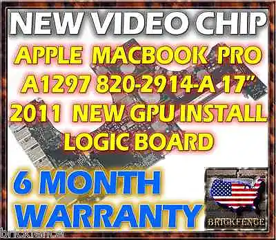 Apple Macbook Pro A1297 820-2914-a 17  2011 Logic Board Repair - New Gpu Reball • $119.95