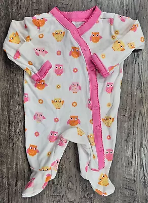 Baby Girl Clothes Gymboree Preemie To 5lbs Pink Owl Footed Outfit • $23.99