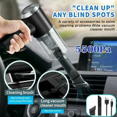 $16.47 • Buy 120W 5500PA Cordless Handheld Vacuum Cleaner Rechargeable Car Auto Home Duster