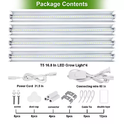 Grow Light T5 5000k White Full Spectrum LED Lamp Plant Light Strip Plant Growing • $41.11