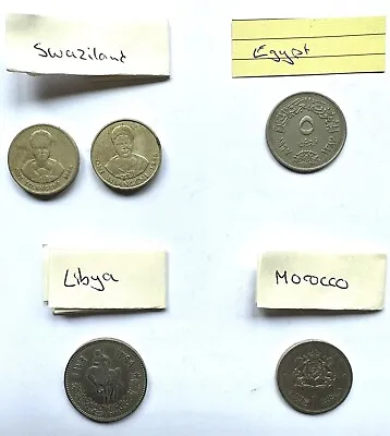 $6.15 • Buy Africa Coins Set Of 5  (1965-96) Libya / Morocco / Swaziland / Egypt